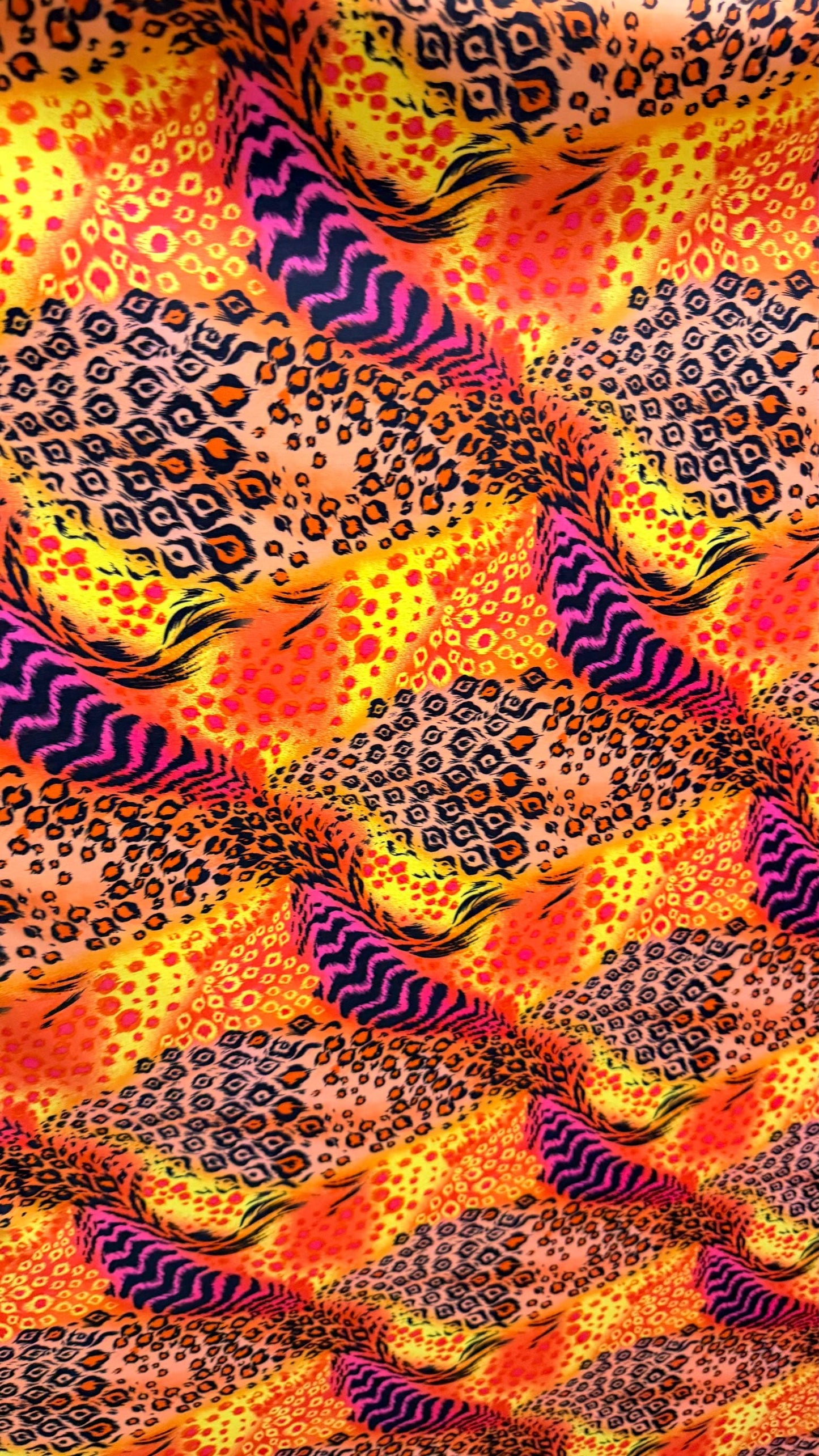 New Safari design multicolor best quality nylon spandex 4way stretch 58/60" Sold by the yd. Ships worldwide from Los Angeles California USA.