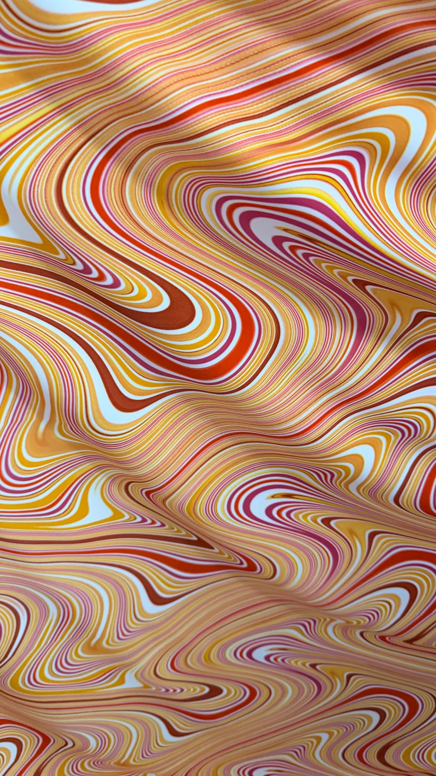 New Modern abstract design multicolor lava print on nylon spandex 4way stretch 58/60" Sold by the YD. Ships worldwide from Los Angeles CA