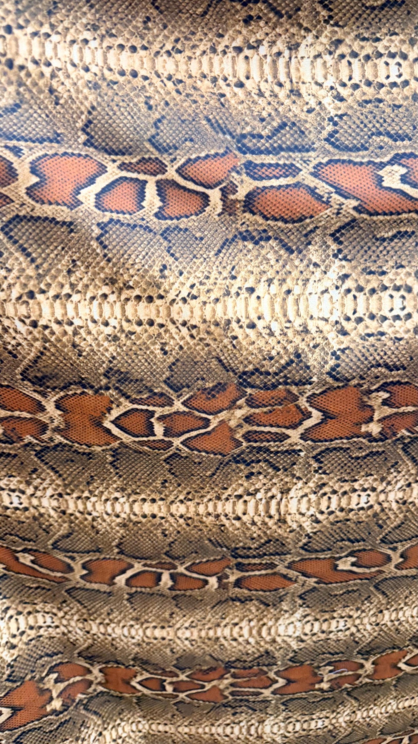 Cobra-Snake design New exotic animal print on great quality of nylon spandex 4-way stretch 58/60” Sold by the YD. Ships Worldwide from LA