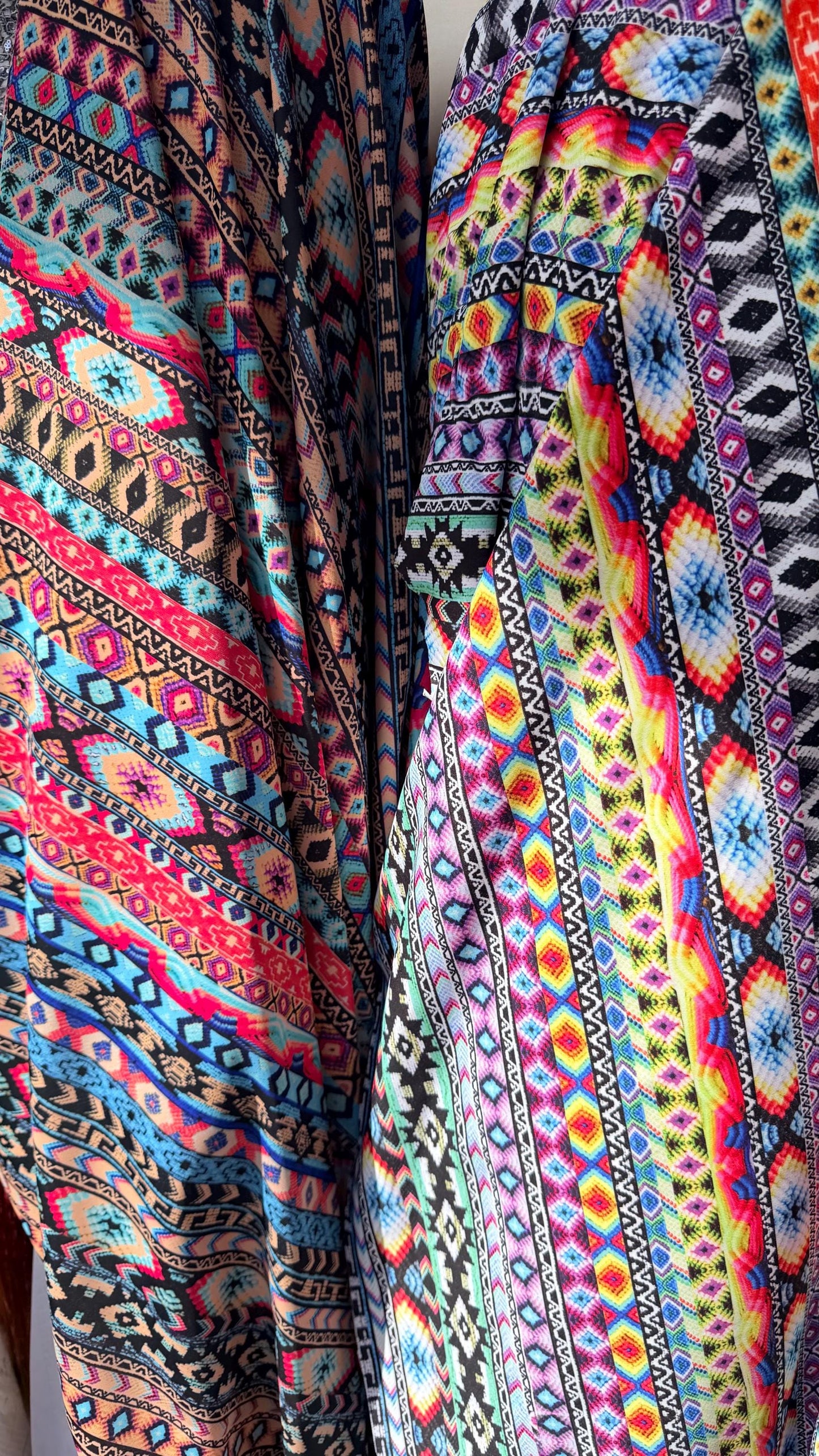 NEW Nylon spandex AZTEC design 4way Stretch  58/60" Sold by the yd Ships worldwide from Los Angeles California USA. High quality fabrics