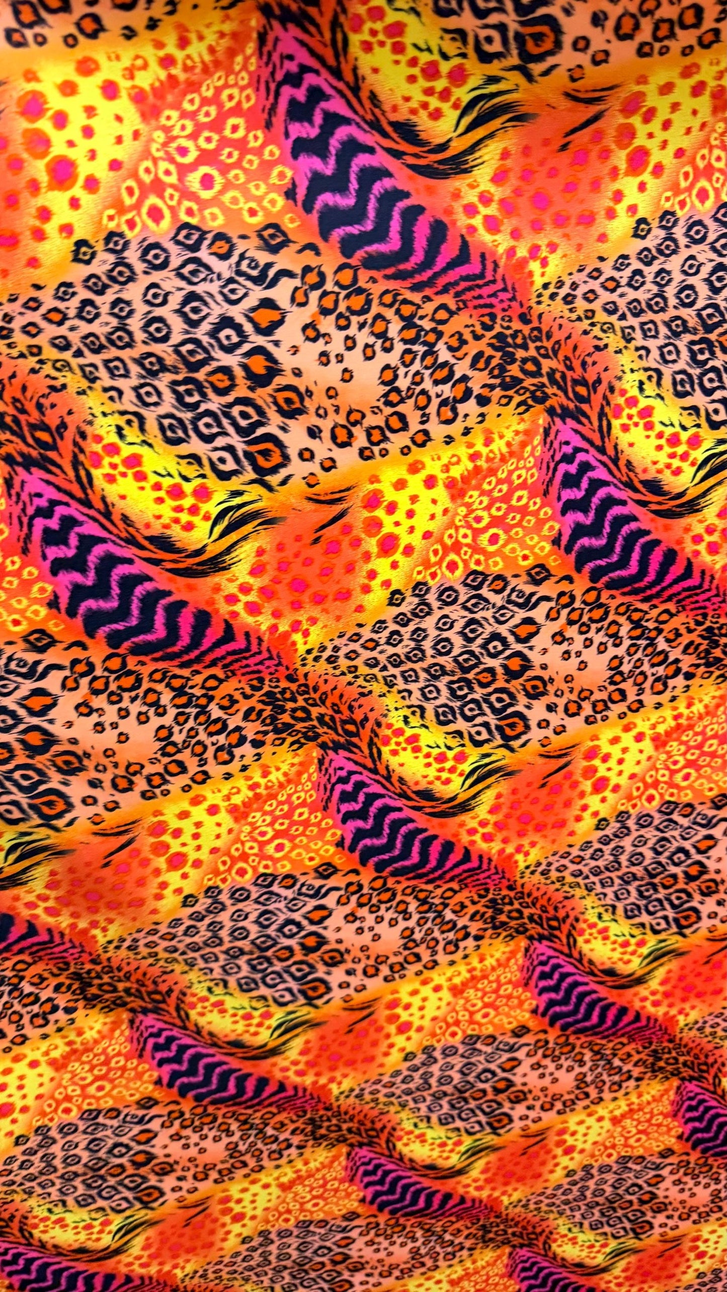 New Safari design multicolor best quality nylon spandex 4way stretch 58/60" Sold by the yd. Ships worldwide from Los Angeles California USA.