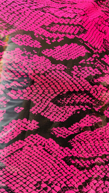 New Skin Snake design print on stretch power mesh 4-way stretch 58/60" Sold by the YD. Ships worldwide from Los Ángeles California USA.