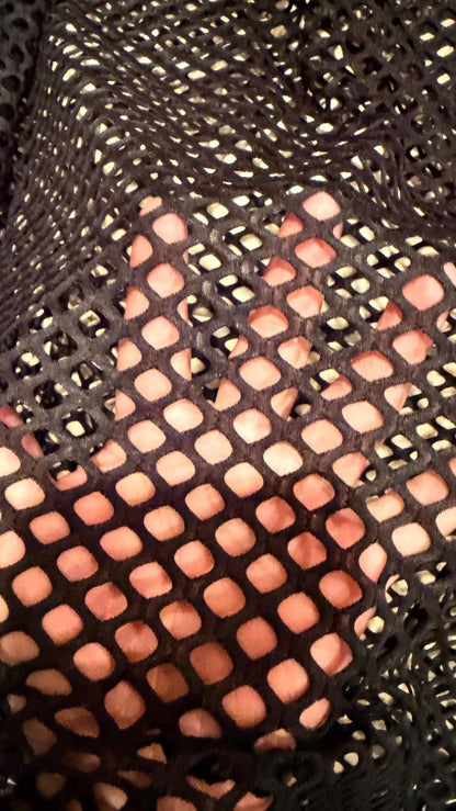 Fishnet Diamond mesh poly spandex 2-way stretch 58/60" Sold by the YD. Ships worldwide from Los Angeles California USA.