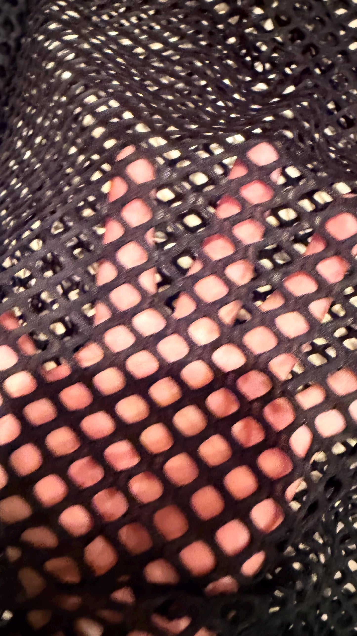 Fishnet Diamond mesh poly spandex 2-way stretch 58/60" Sold by the YD. Ships worldwide from Los Angeles California USA.