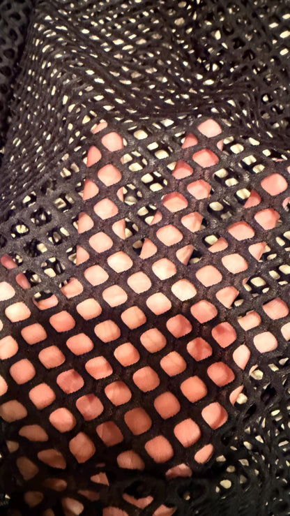 Fishnet Diamond mesh poly spandex 2-way stretch 58/60" Sold by the YD. Ships worldwide from Los Angeles California USA.