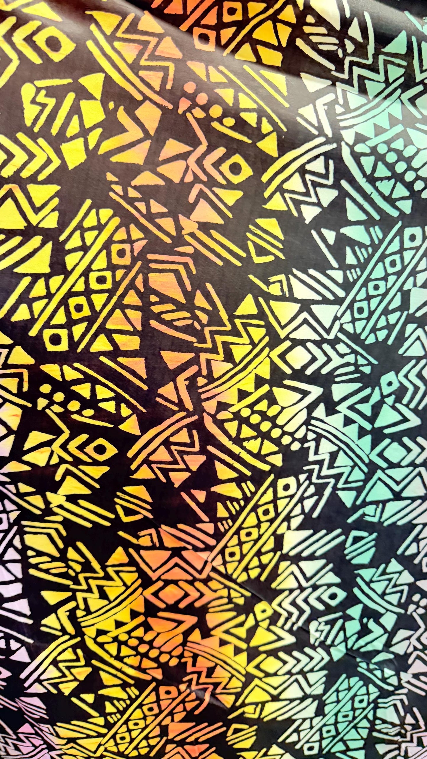 NEW African Abstract design Black Multicolor print on nylon spandex 4-way stretch 58/60” Sold by the YD. Ships Worldwide from Los Angeles CA