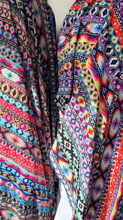 NEW Nylon spandex AZTEC design 4way Stretch  58/60" Sold by the yd Ships worldwide from Los Angeles California USA. High quality fabrics