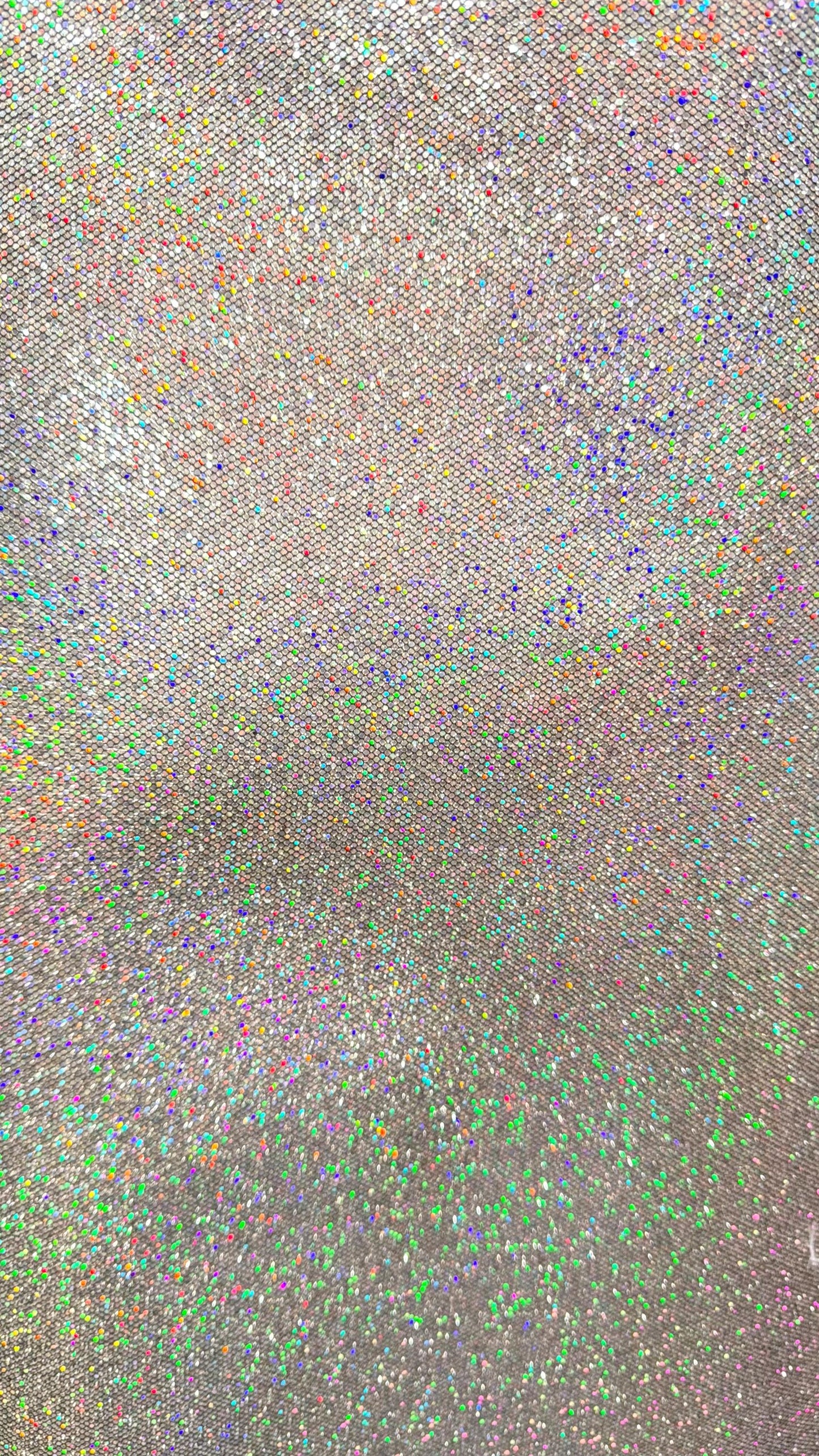 New Twill fabric non stretch with silver holo metallic foil all over 58/60" Sold by the YD. Ships worldwide from Los Angeles California USA.