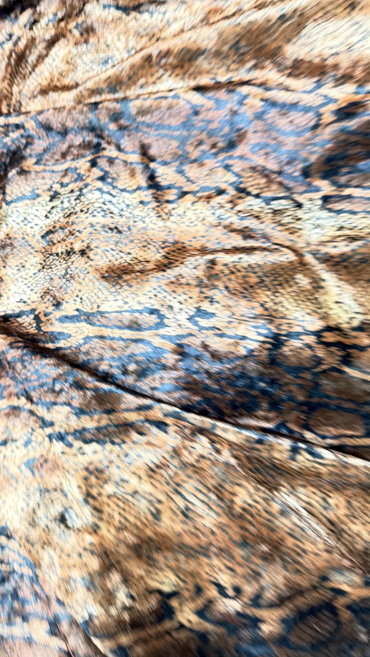 New Exotic Snake design Brown/Gold  print on stretch velvet  4-way Stretch great quality of velvet 58/60” Sold by the YD.
