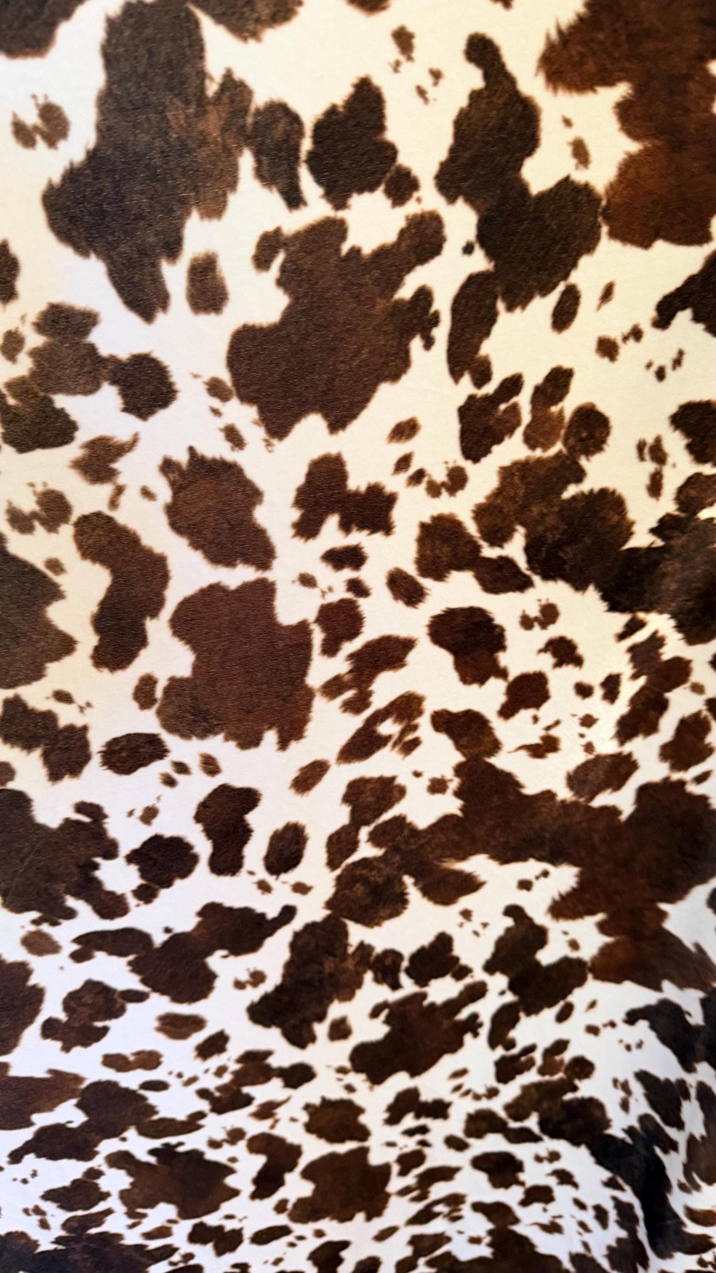 Exotic Cow design print on great quality of stretch velvet 4-way stretch 58/60” Sold by the YD. Ships worldwide from Los Angeles California