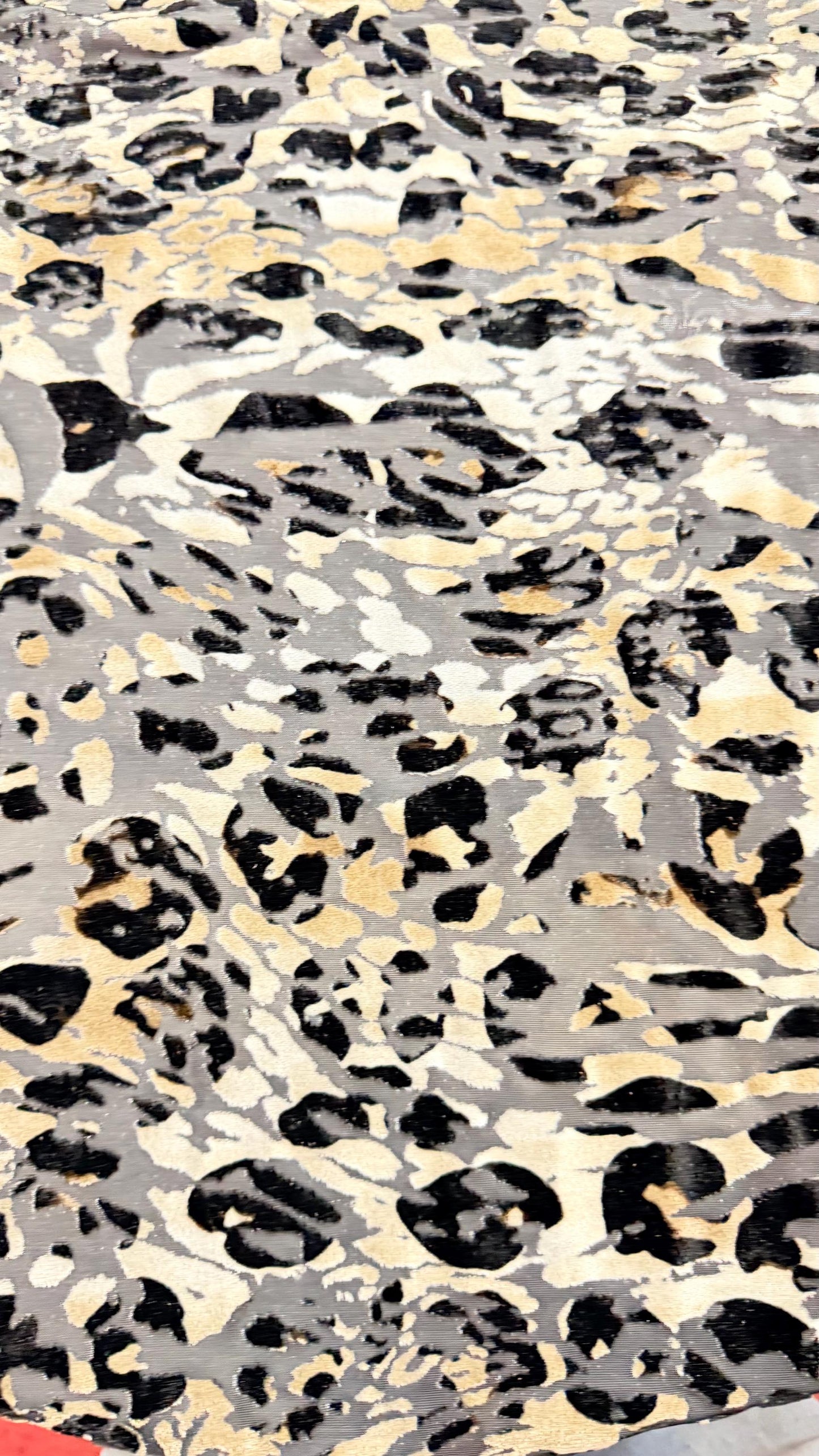 New Burnout velvet exotic leopard design Taupe/Black 4-way stretch 58/60” Sold by the YD. Ships Worldwide from Los Angeles California USA
