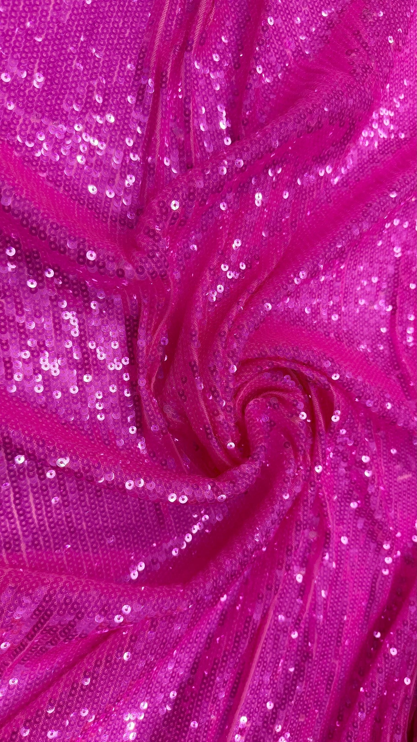 NEW Neon colors Illusion cosmic sequins 5mm on stretch mesh base 2-way 55/57" sold by the yd. Ships worldwide from Los Angeles California