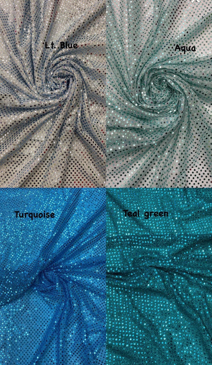 New Cosmic Shiny sequins 3mm sequinz size on metallic mesh 44/45" Sold by the YD. Ships worldwide from Los Angeles California USA
