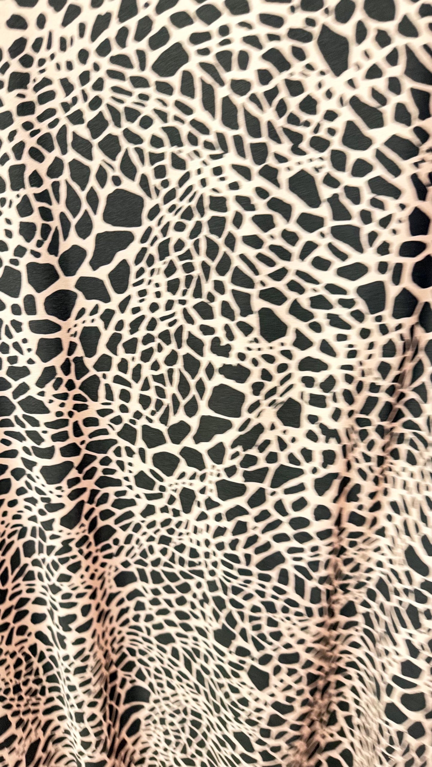 New Giraffe Abstrat design print on nylon spandex 4-way stretch 58/60” Sold by the YD. Ships worldwide from Los Angeles California USA.