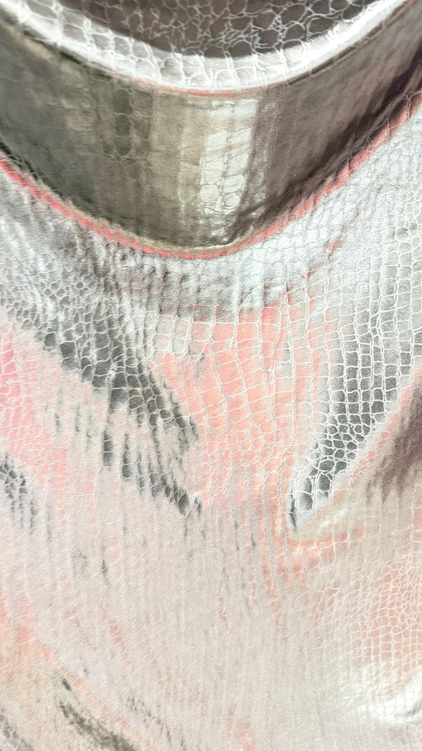 New metallic spandex Exotic crocodile design shiny silver 4way Stretch 58/60" Sold by the YD. Ships worldwide from Los Angeles California US
