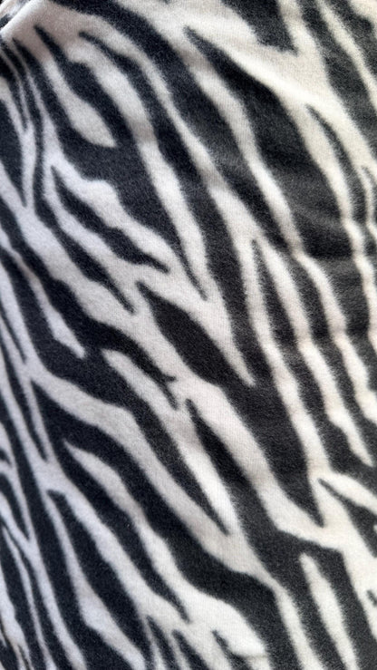 Zebra Exotic Anaimal print design on Polar Fleece 2-way stretch 58/60” High quality fabrics by AlexLAFabrics