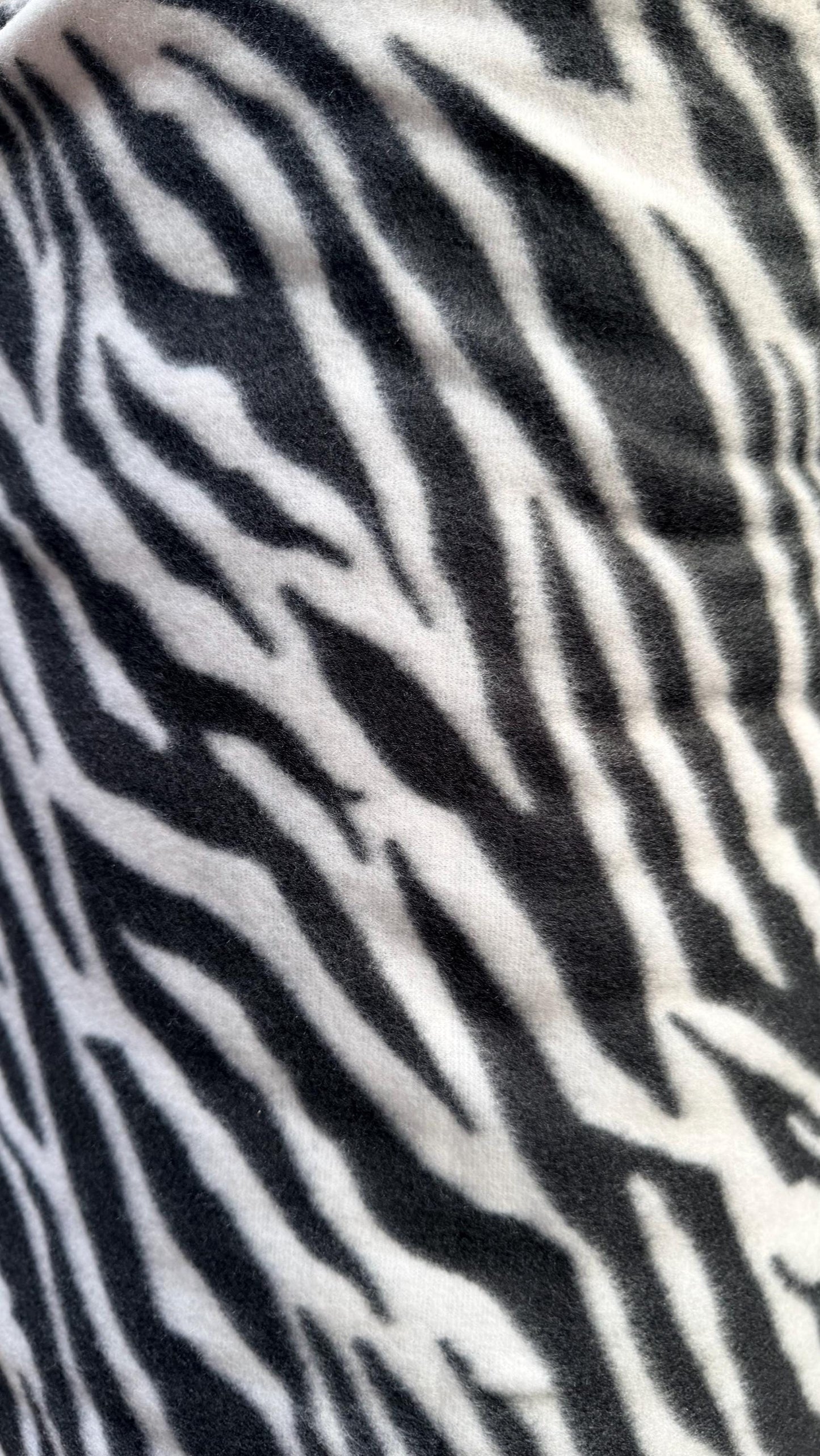 Zebra Exotic Anaimal print design on Polar Fleece 2-way stretch 58/60” High quality fabrics by AlexLAFabrics