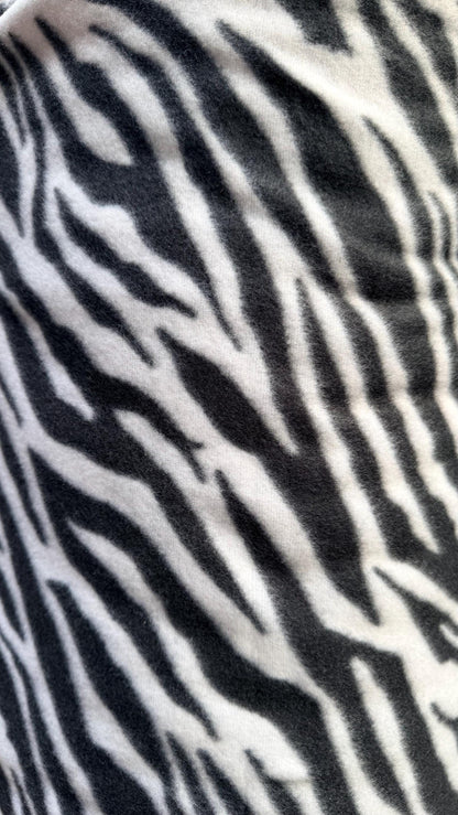 Zebra Exotic Anaimal print design on Polar Fleece 2-way stretch 58/60” High quality fabrics by AlexLAFabrics