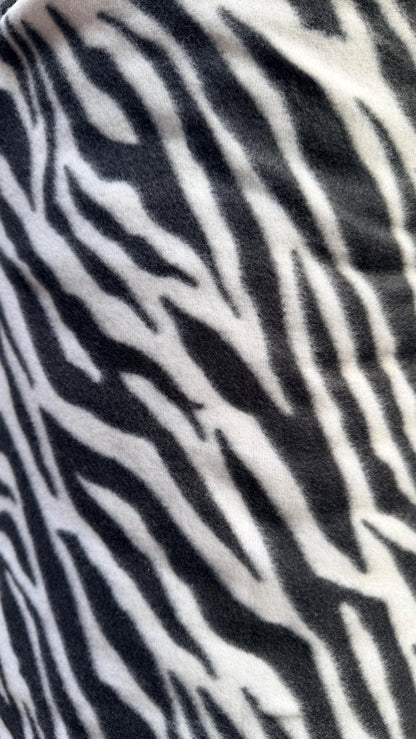 Zebra Exotic Anaimal print design on Polar Fleece 2-way stretch 58/60” High quality fabrics by AlexLAFabrics