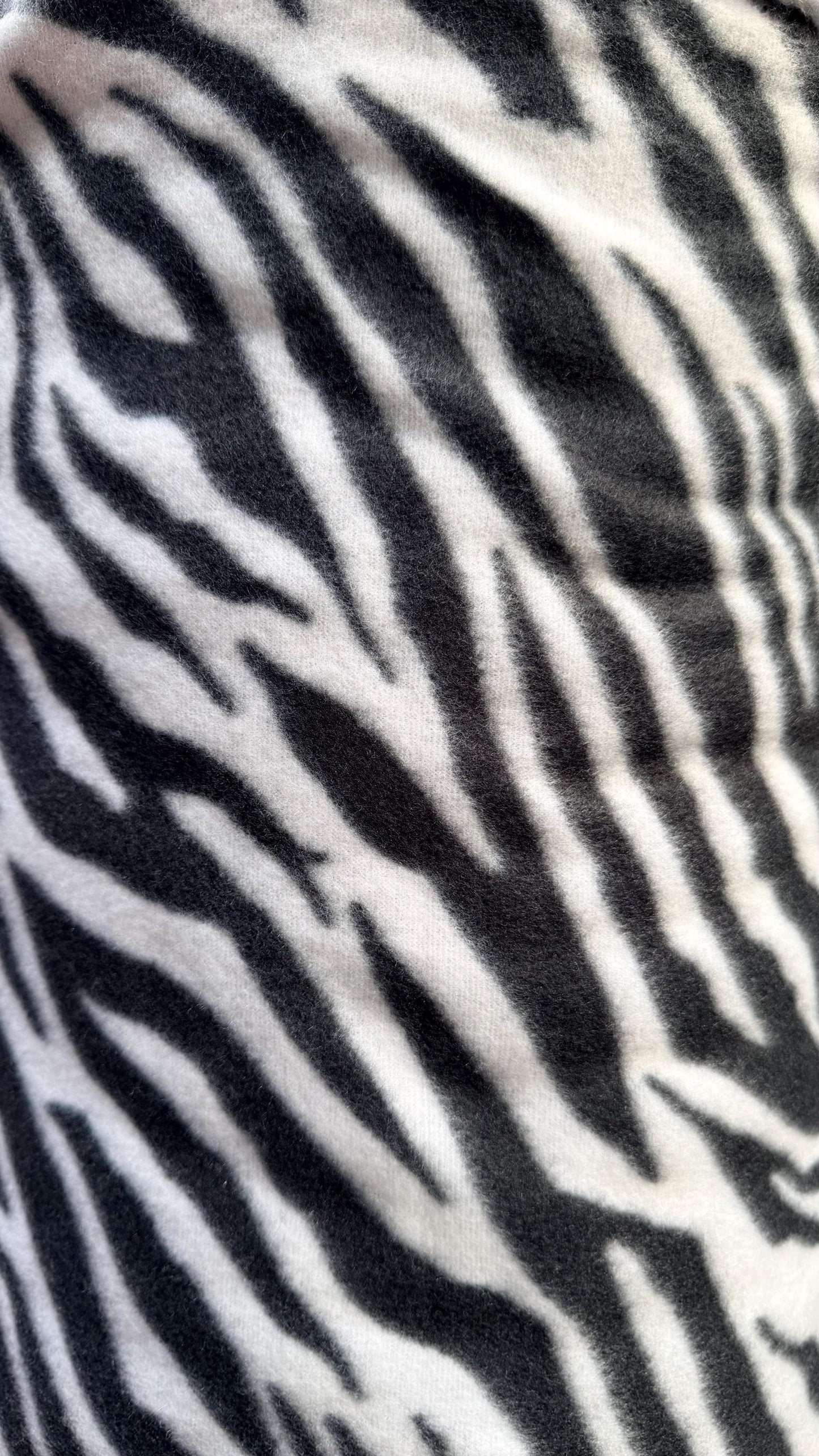 Zebra Exotic Anaimal print design on Polar Fleece 2-way stretch 58/60” High quality fabrics by AlexLAFabrics