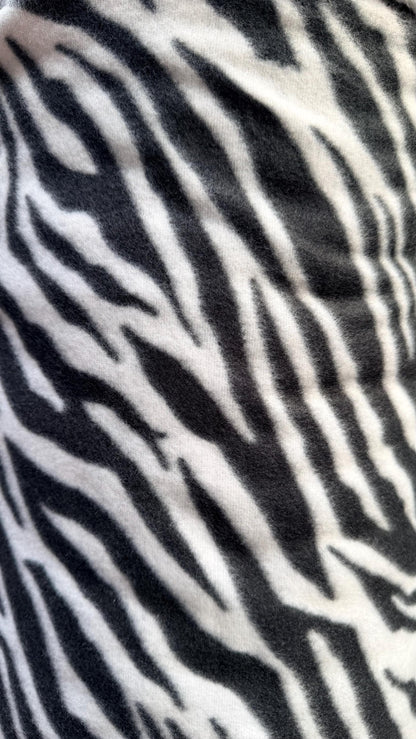 Zebra Exotic Anaimal print design on Polar Fleece 2-way stretch 58/60” High quality fabrics by AlexLAFabrics