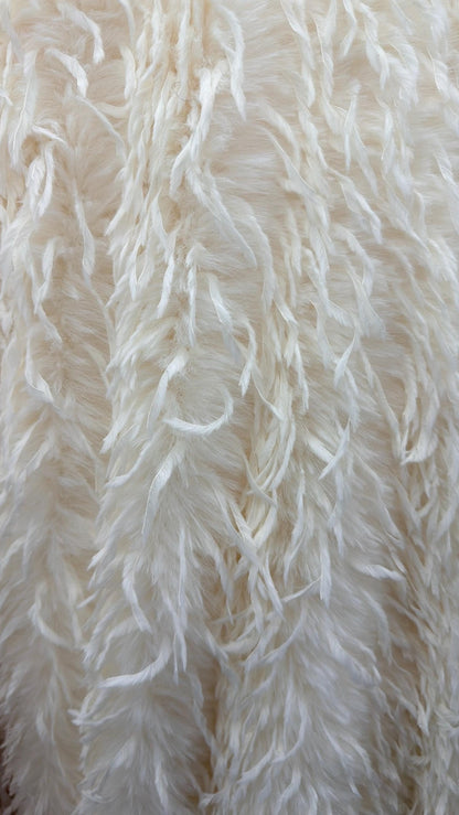Luxury Faux Fur with feathers shaggy design high quality Sold by the YD and 1/2 yd Ships worldwide from Los Angeles California USA