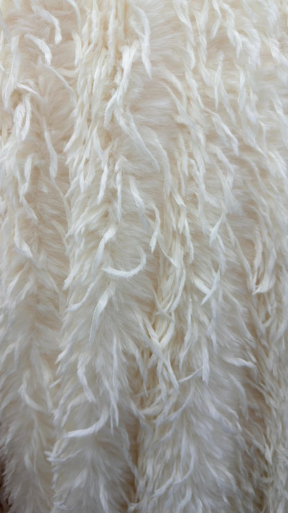 Luxury Faux Fur with feathers shaggy design high quality Sold by the YD and 1/2 yd Ships worldwide from Los Angeles California USA