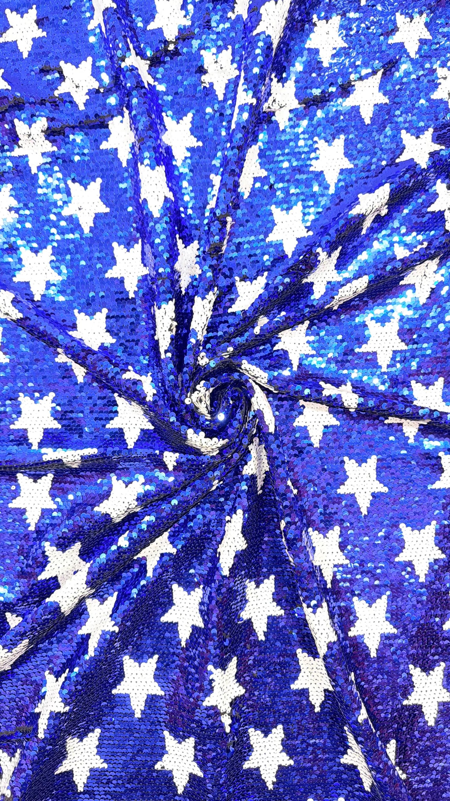 New Freedom stars design shiny sequins embroidered on spandex base 4-way 55/57” Sold by the YD. Ships Worldwide from Los Angeles California