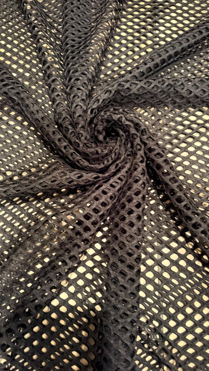 Fishnet Diamond mesh poly spandex 2-way stretch 58/60" Sold by the YD. Ships worldwide from Los Angeles California USA.
