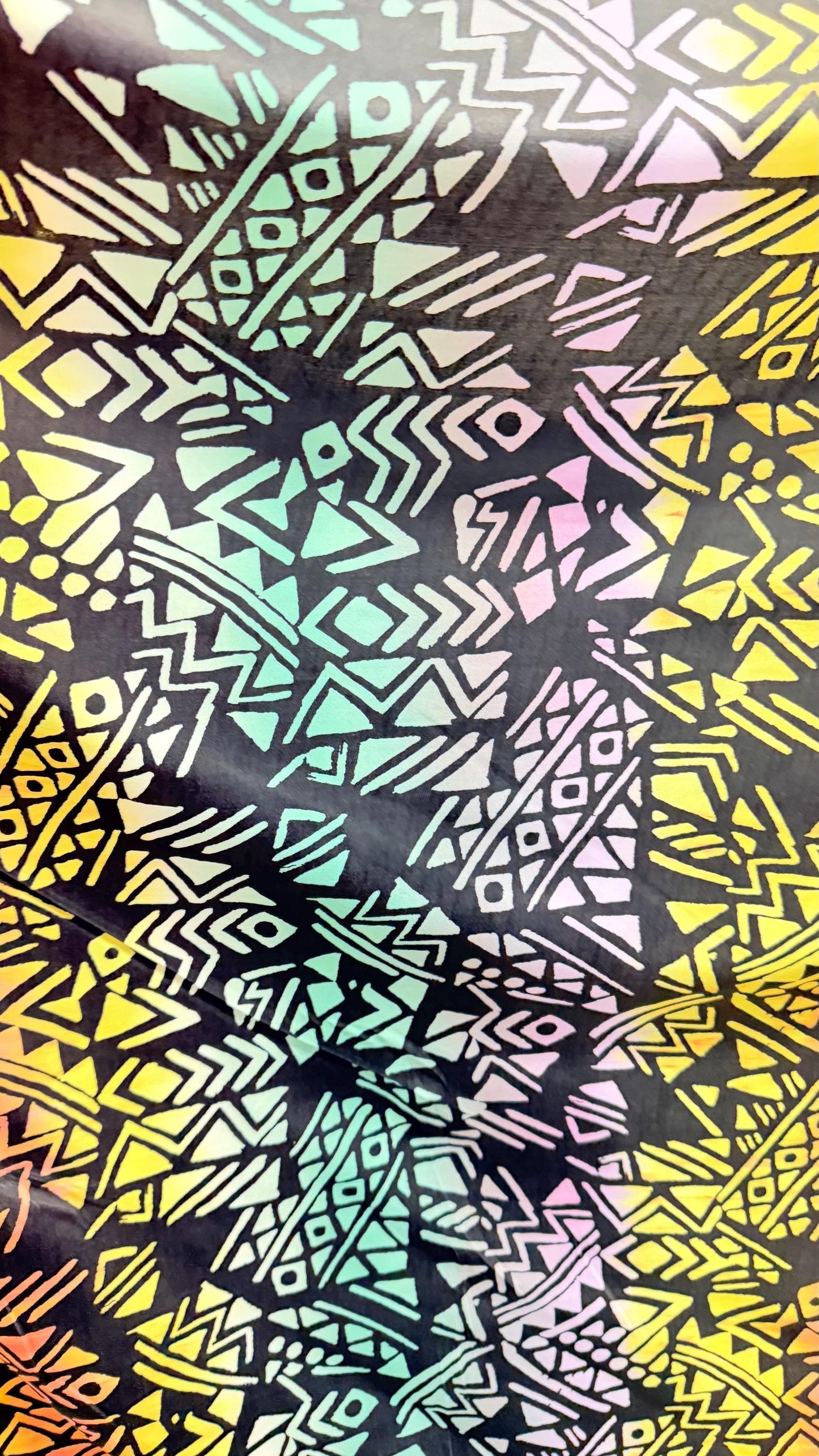 NEW African Abstract design Black Multicolor print on nylon spandex 4-way stretch 58/60” Sold by the YD. Ships Worldwide from Los Angeles CA