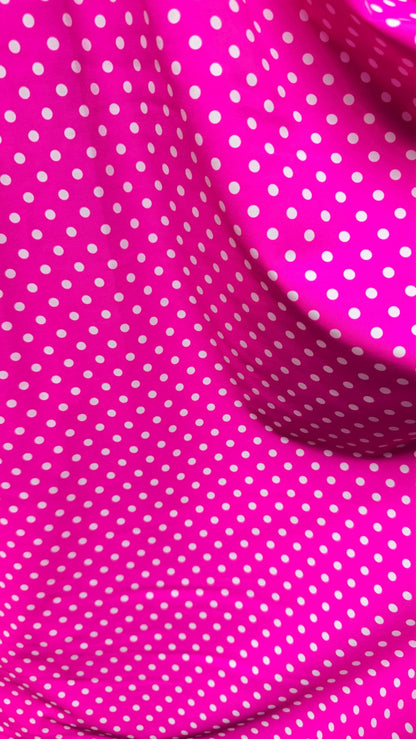 Polka dots design and hologram metallic foggy foil best quality of nylon spandex 4way stretch  58/60" sold by the Yd. Ships worldwide