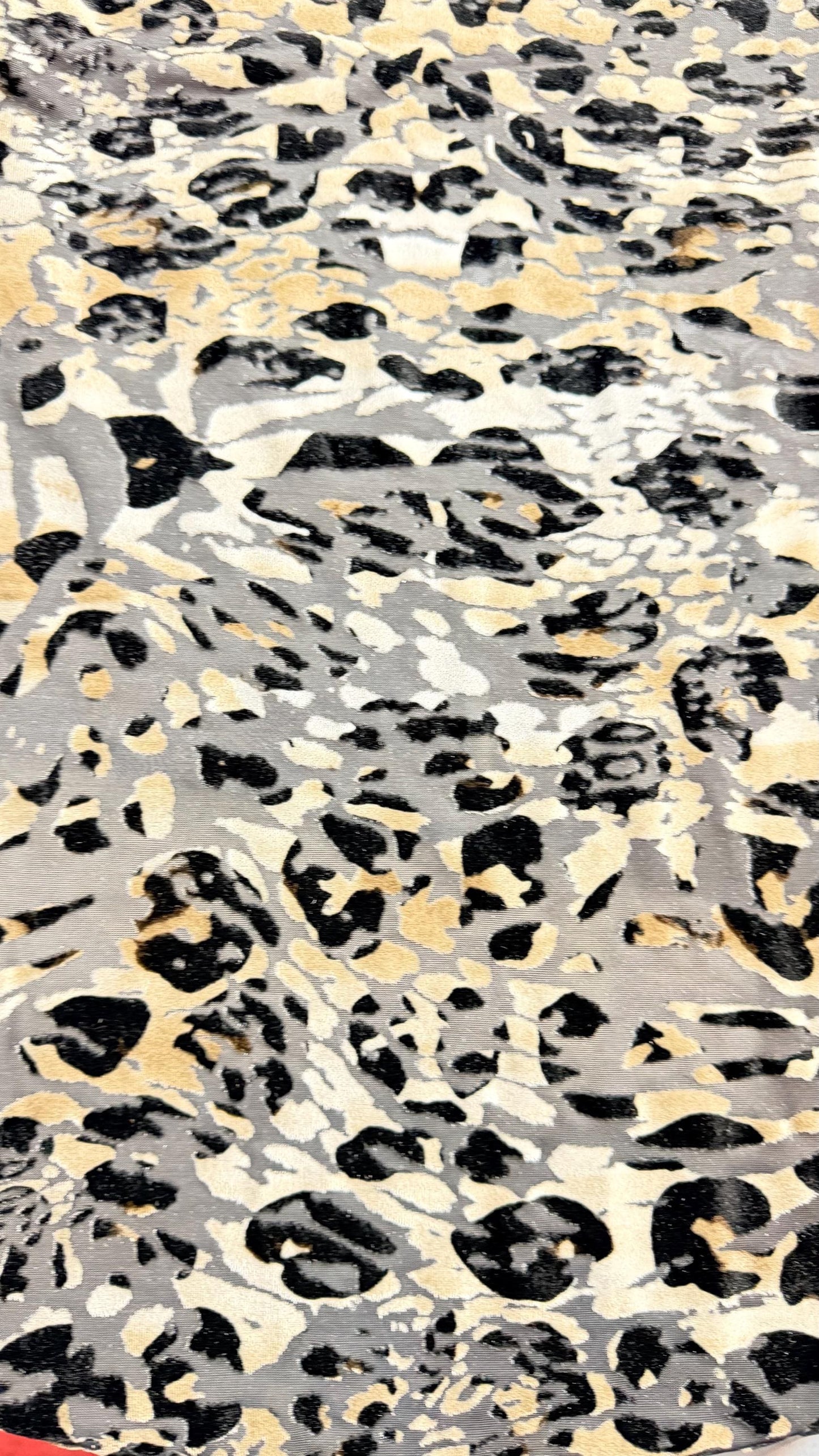 New Burnout velvet exotic leopard design Taupe/Black 4-way stretch 58/60” Sold by the YD. Ships Worldwide from Los Angeles California USA