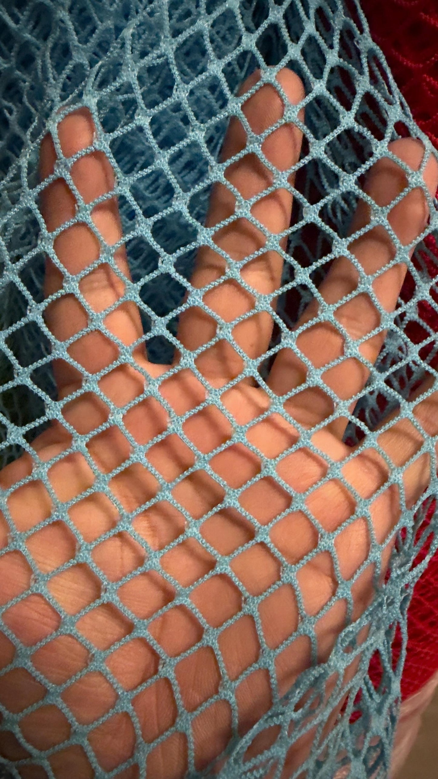 Fishnet Diamond design nylon spandex mesh medium size 4way stretch 58/60" Sold by the YD. Ships worldwide from Los Angeles California USA.
