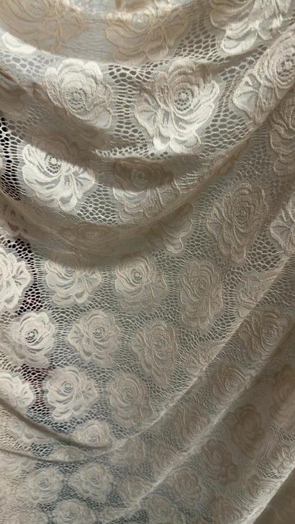 New Victoria Stretch lace design best quality of stretch lace nylon spandex 4-way 55/57” Sold by the YD. Ships Worldwide from Los Ángeles