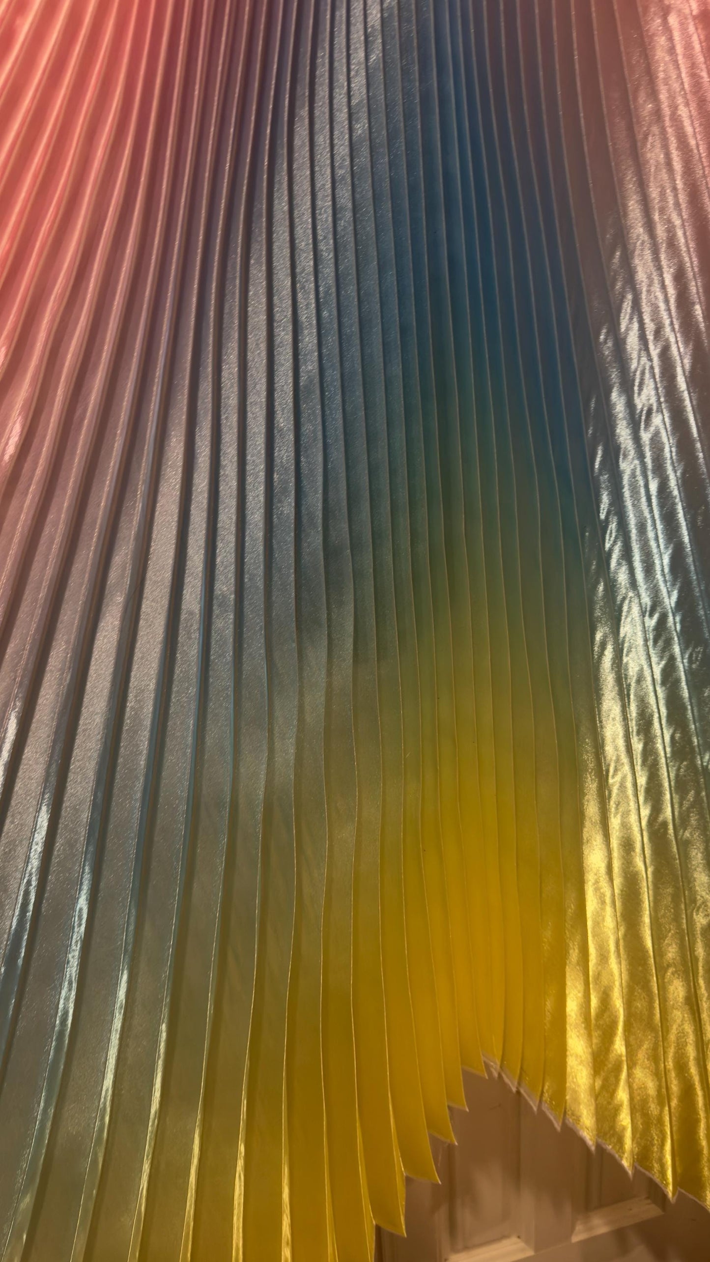 Luxury Ombre sunburst design Rainbow silky organza pleated 3.5 yds length by 60”width Sold by the Peace. Luxury fabrics by AlexLAFabric