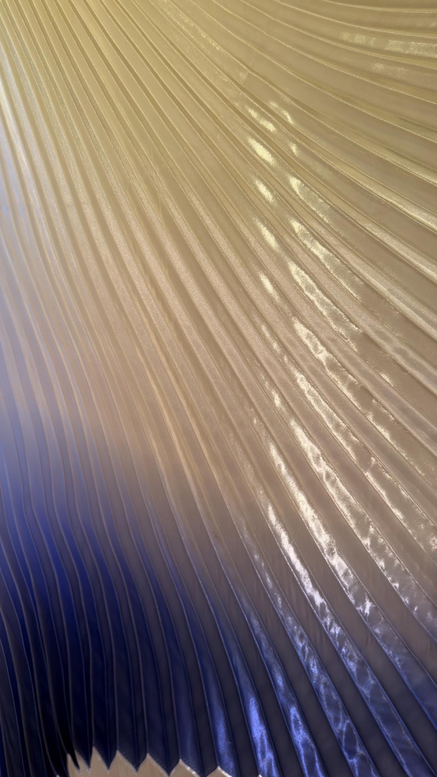 Luxury Ombre sunburst design Yellow/Purple silky organza pleated 3.5 yds length by 60”width Sold by the Peace. Luxury fabrics AlexLAFabric