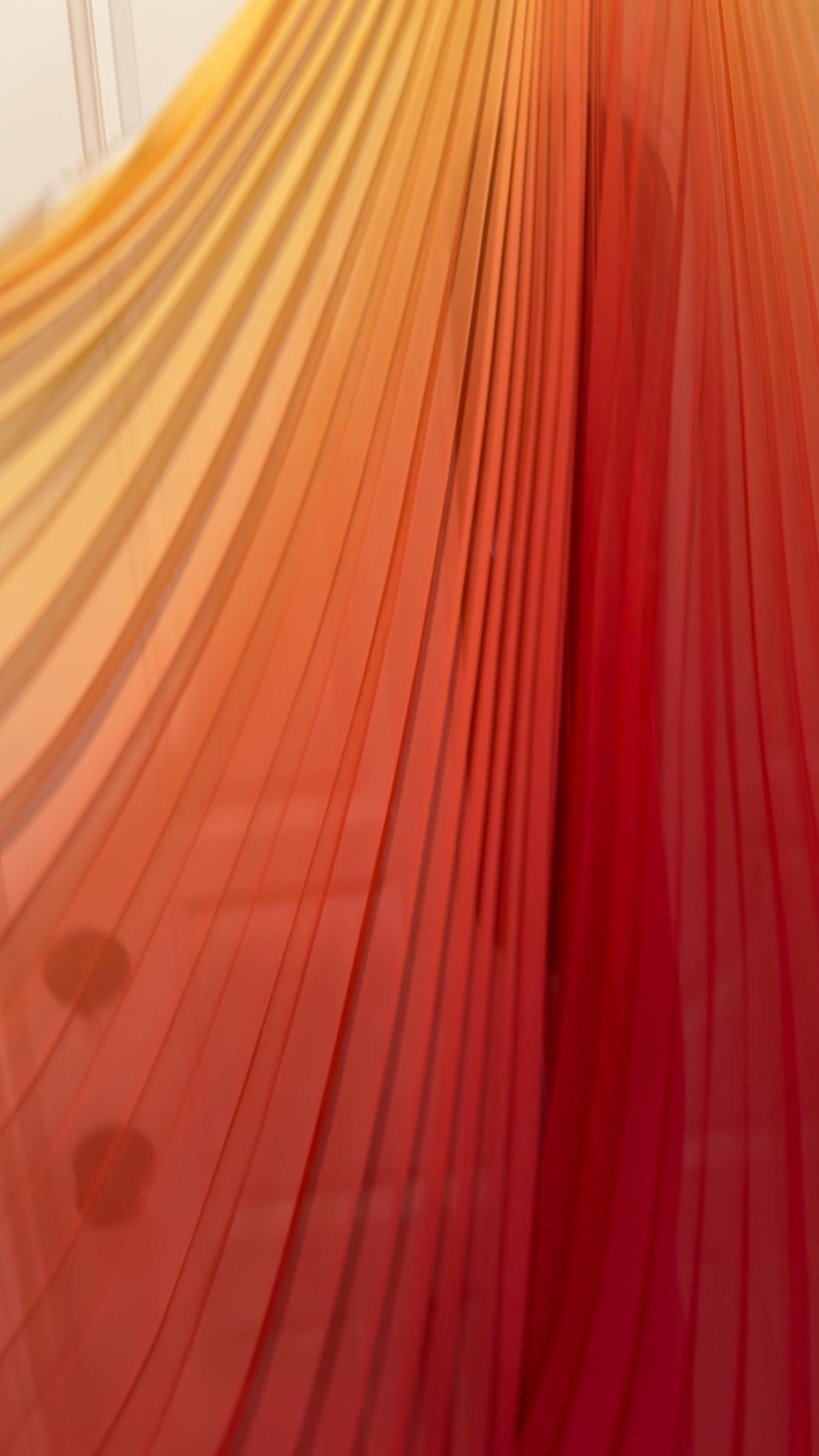 New Ombre Sunburst design Yellow/Red Orange silky chiffon 108”X60” Sold by the Piece. Ships Worldwide from Los Angeles California USA