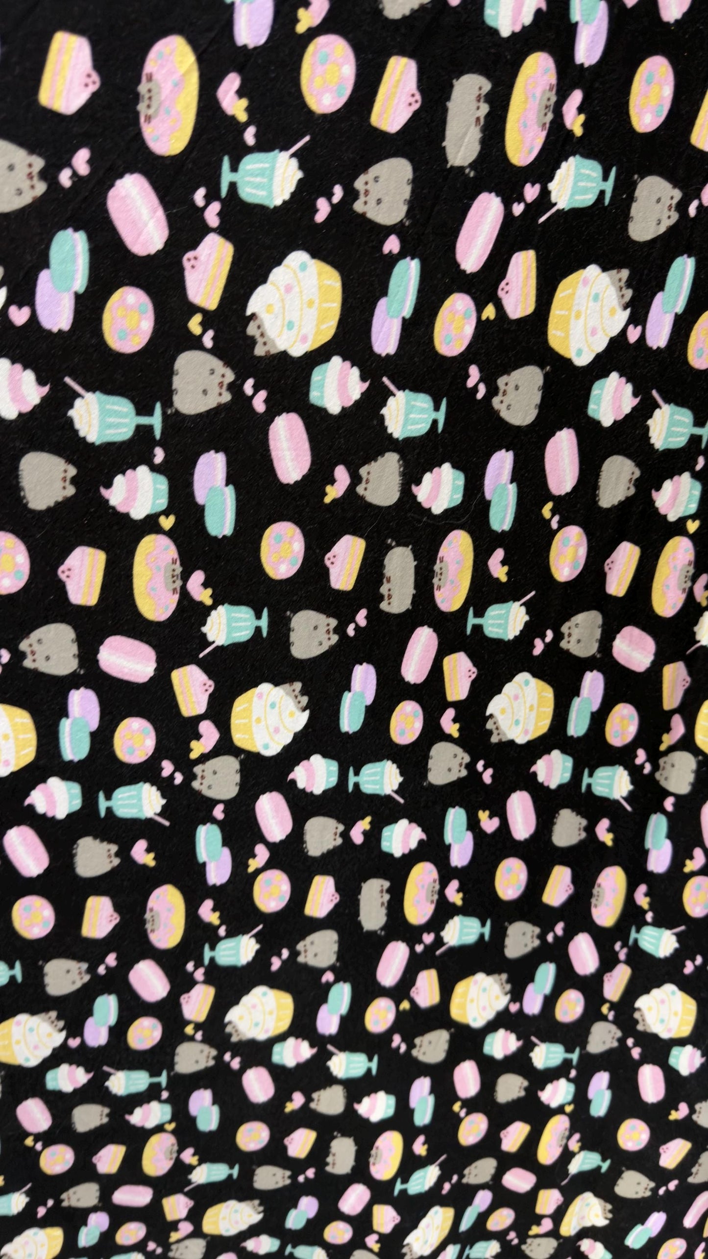 Ice cream and donut  design print on cotton  spandex 4-way stretch 58/60” Sold by the YD. Ships Worldwide from Los Angeles California USA