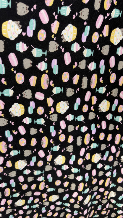 Ice cream and donut  design print on cotton  spandex 4-way stretch 58/60” Sold by the YD. Ships Worldwide from Los Angeles California USA