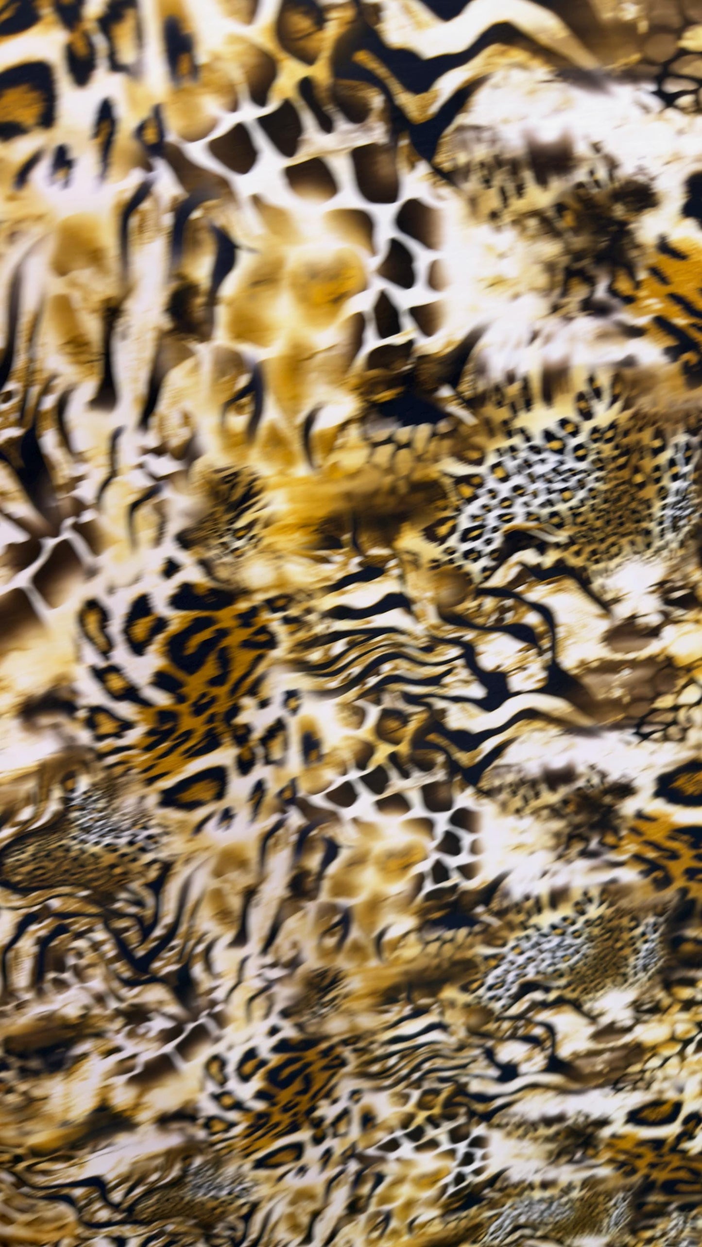 New Safari design exotic multi print on nylon spandex 4-way stretch 58/60” Sold by the YD. Ships worldwide from Los Angeles California USA.