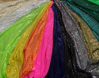 New Cosmic Shiny sequins 3mm sequinz size on metallic mesh 44/45" Sold by the YD. Ships worldwide from Los Angeles California USA
