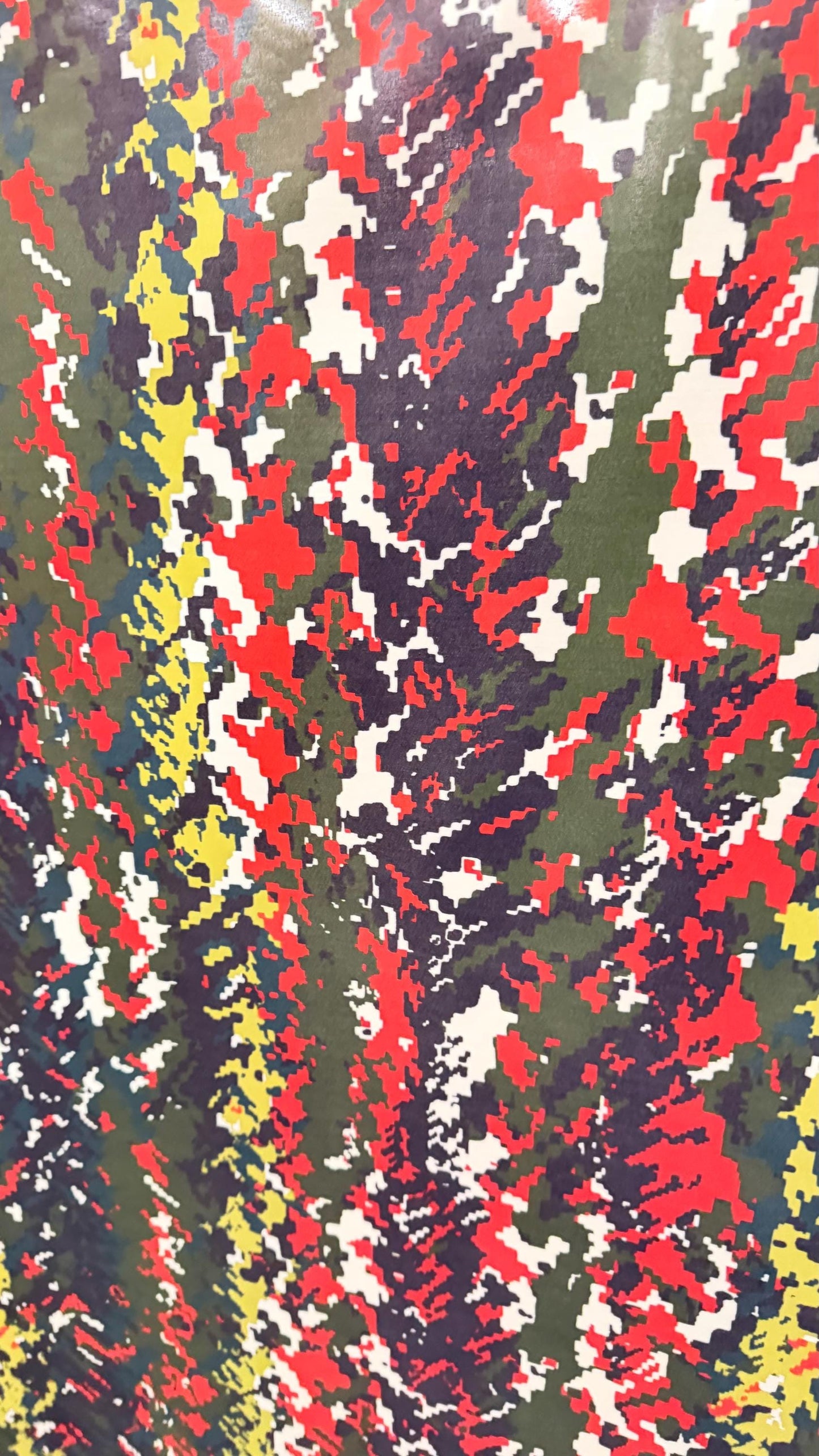 Camouflage Digital design print on nylon spandex 4way Stretch 58/60" Sold by the yd. Ships worldwide from Los Angeles California USA.