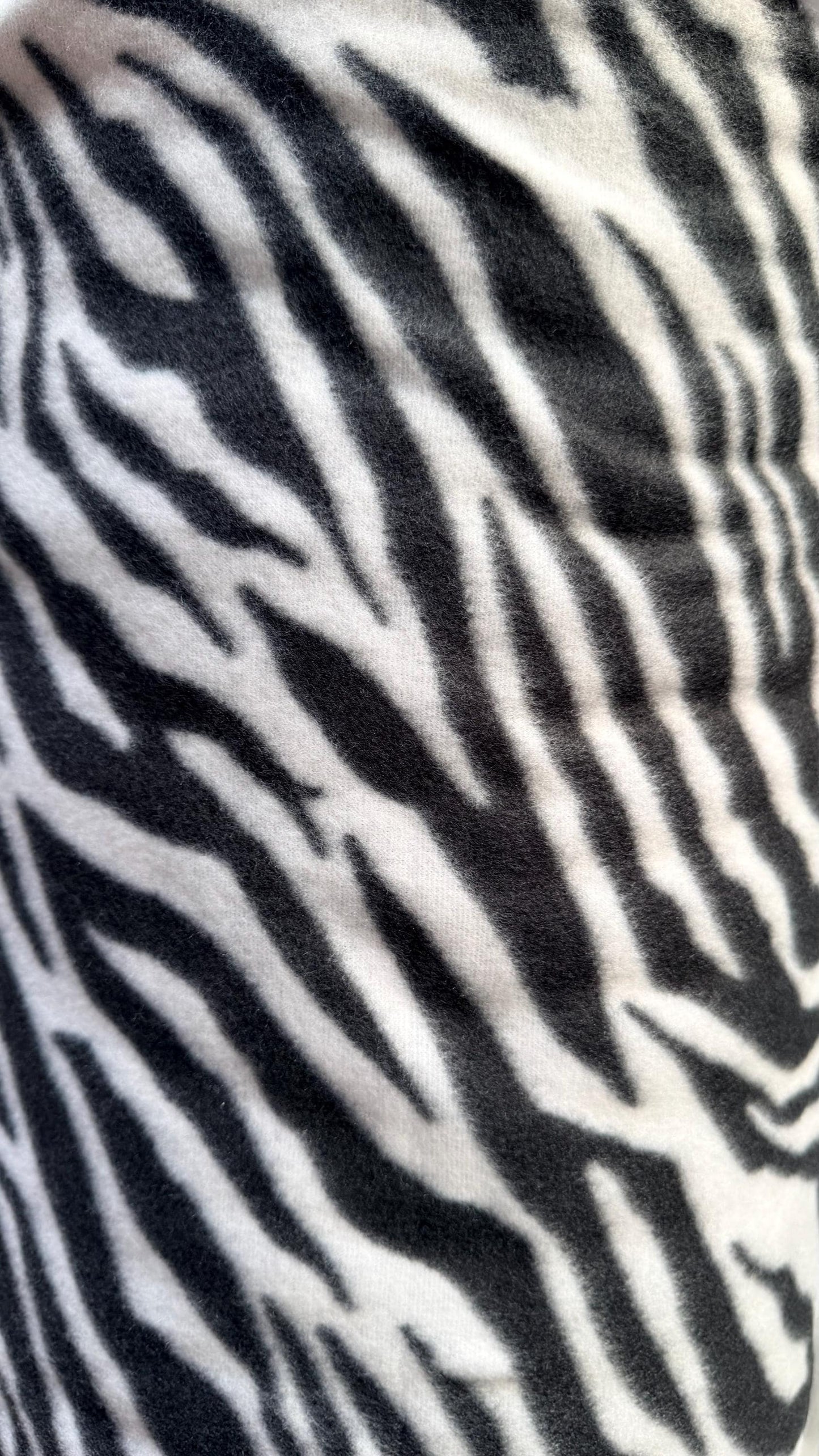 Zebra Exotic Anaimal print design on Polar Fleece 2-way stretch 58/60” High quality fabrics by AlexLAFabrics
