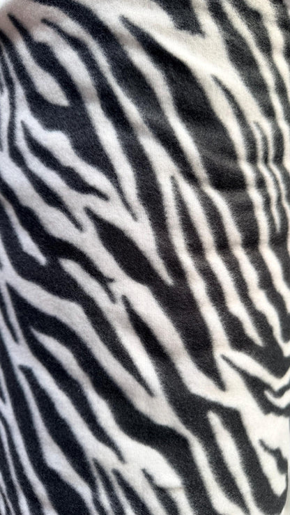 Zebra Exotic Anaimal print design on Polar Fleece 2-way stretch 58/60” High quality fabrics by AlexLAFabrics