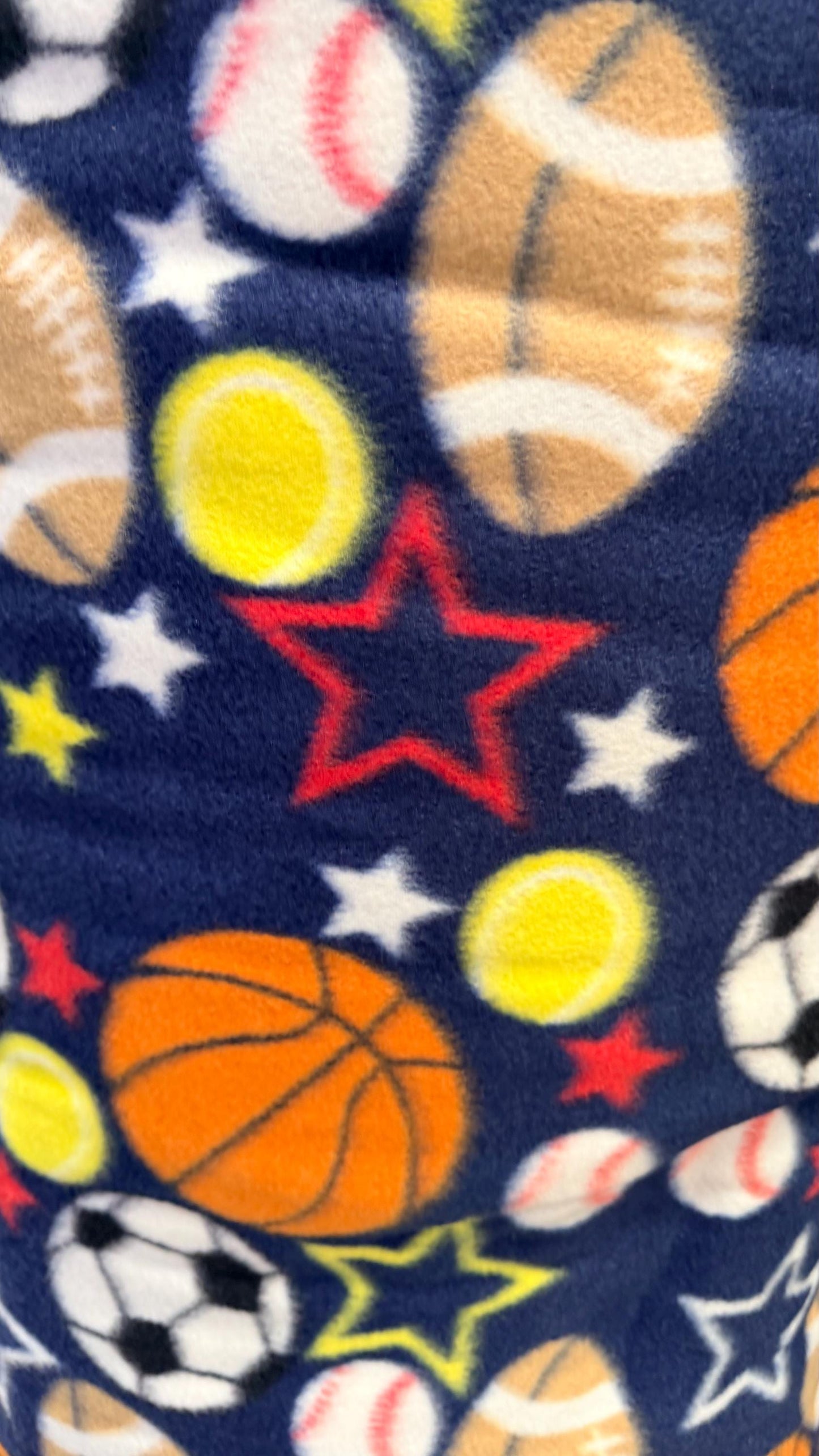 Sports Balls design print on Polar Fleece 2-way stretch 58/60” High quality fabrics by AlexLAFabrics
