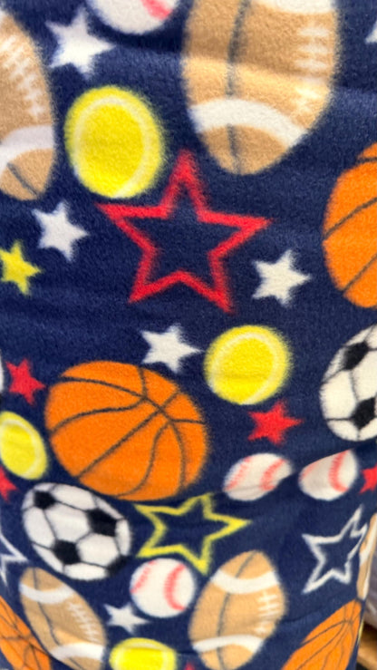 Sports Balls design print on Polar Fleece 2-way stretch 58/60” High quality fabrics by AlexLAFabrics