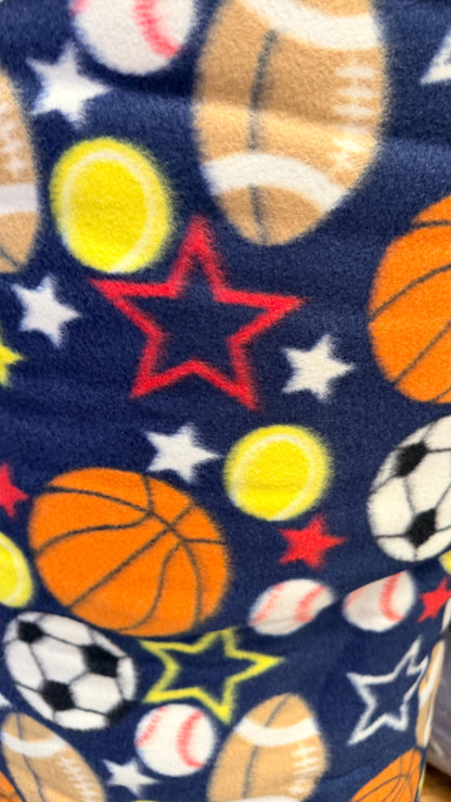 Sports Balls design print on Polar Fleece 2-way stretch 58/60” High quality fabrics by AlexLAFabrics