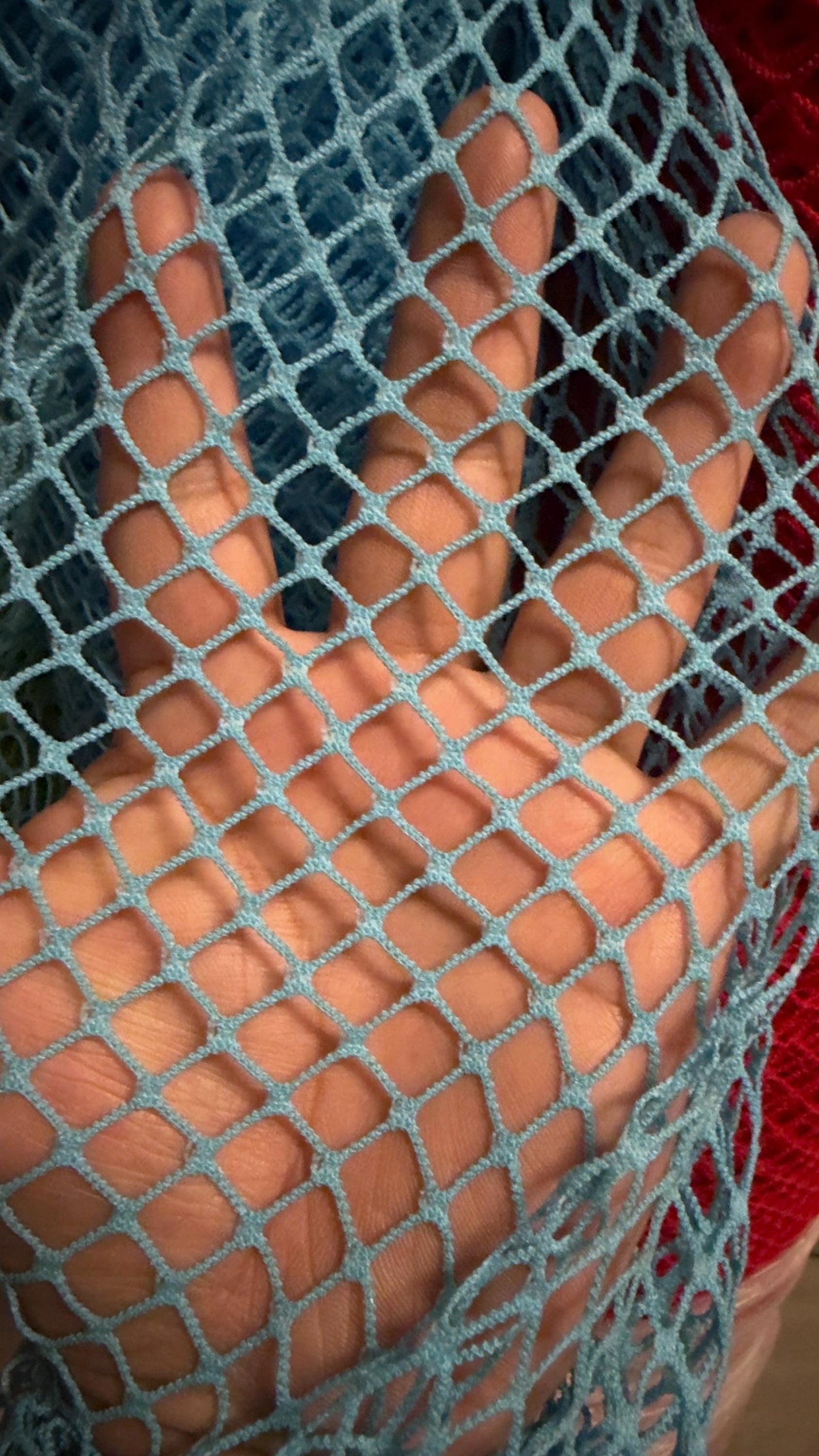 Fishnet Diamond design nylon spandex mesh medium size 4way stretch 58/60" Sold by the YD. Ships worldwide from Los Angeles California USA.