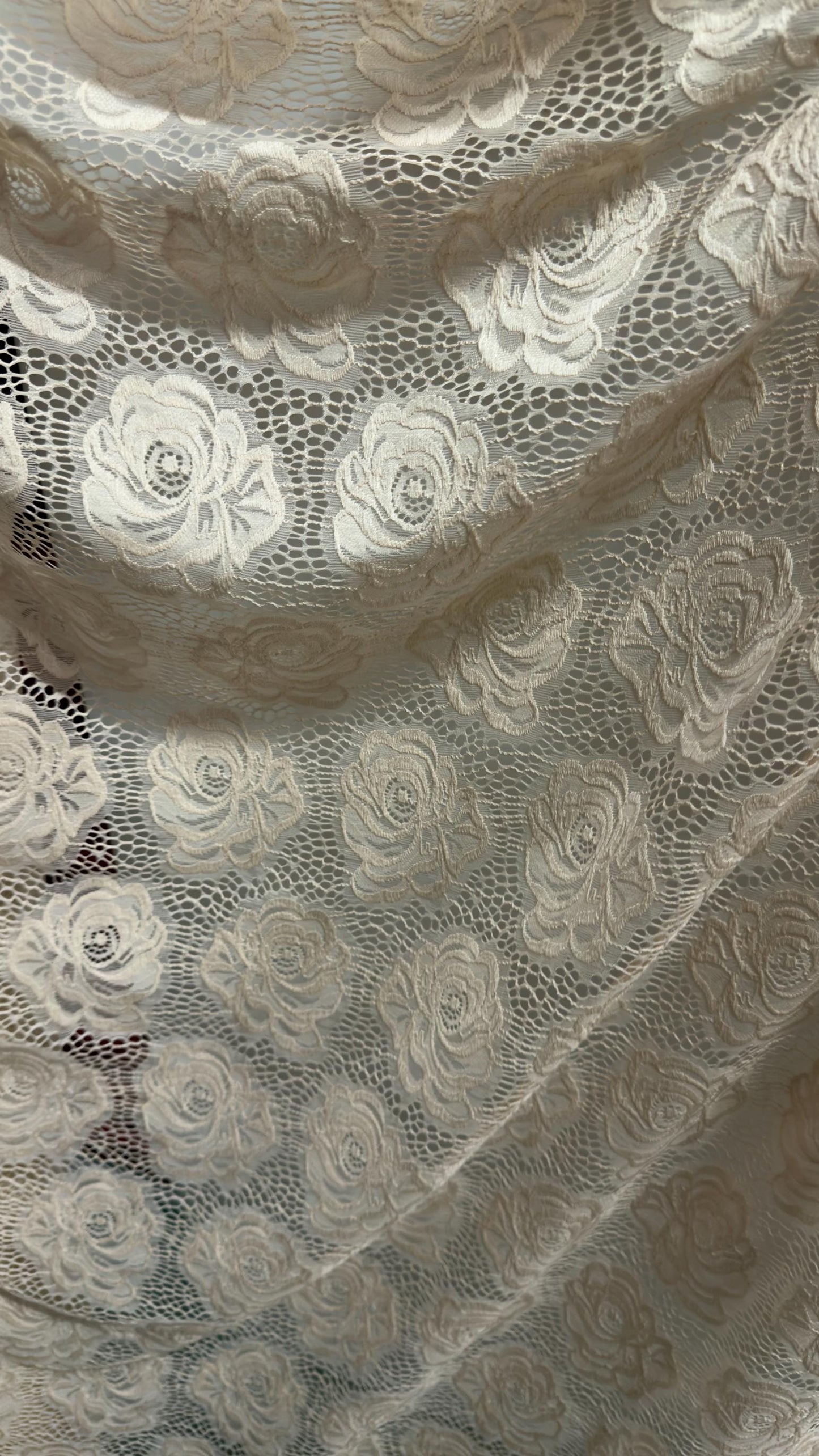 New Victoria Stretch lace design best quality of stretch lace nylon spandex 4-way 55/57” Sold by the YD. Ships Worldwide from Los Ángeles