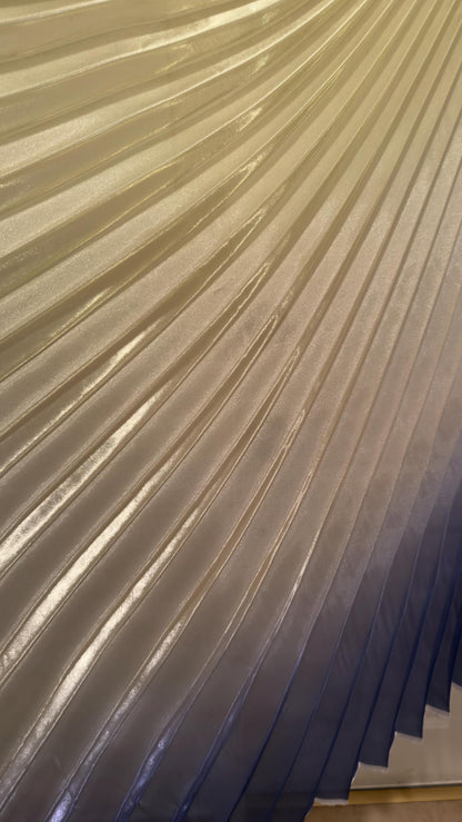 Luxury Ombre sunburst design Yellow/Purple silky organza pleated 3.5 yds length by 60”width Sold by the Peace. Luxury fabrics AlexLAFabric